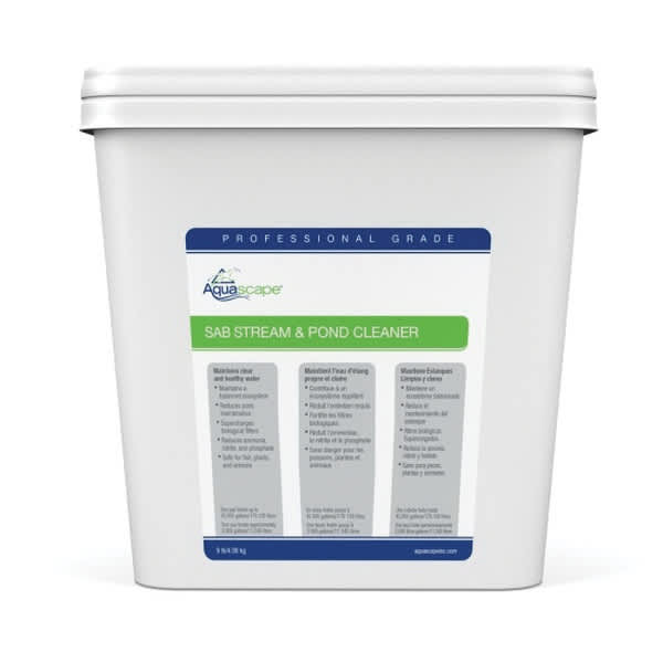 9 lb White/Tan Powder Slight Odor SAB Professional Stream and Pond Cleaner | AQS30409
