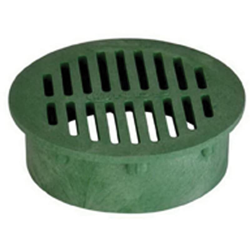 6" Round HDPE Green Flat Drain Grate | NDS50SPEC