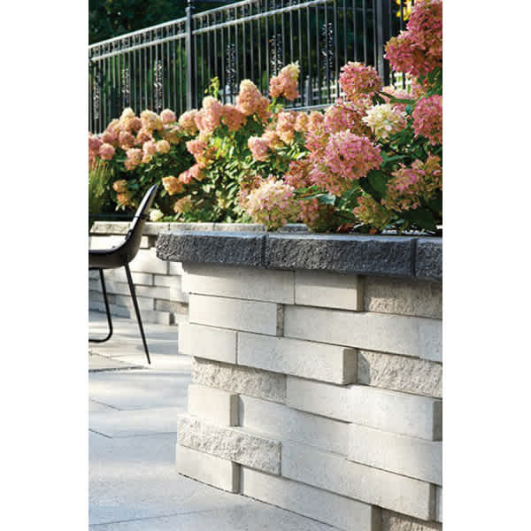 Techo-Bloc Wall Cap, 2-15/16" x 14" x 20" Onyx Black Reversible Graphix | 001848