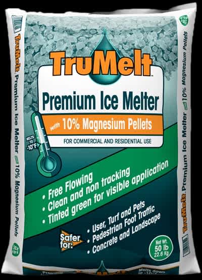 AgSalt Processing Ice Melter, 50Lb Solid Crystalline Dark Green 10% Magnesium Pellet Premium | TRUMELT-10%MAG
