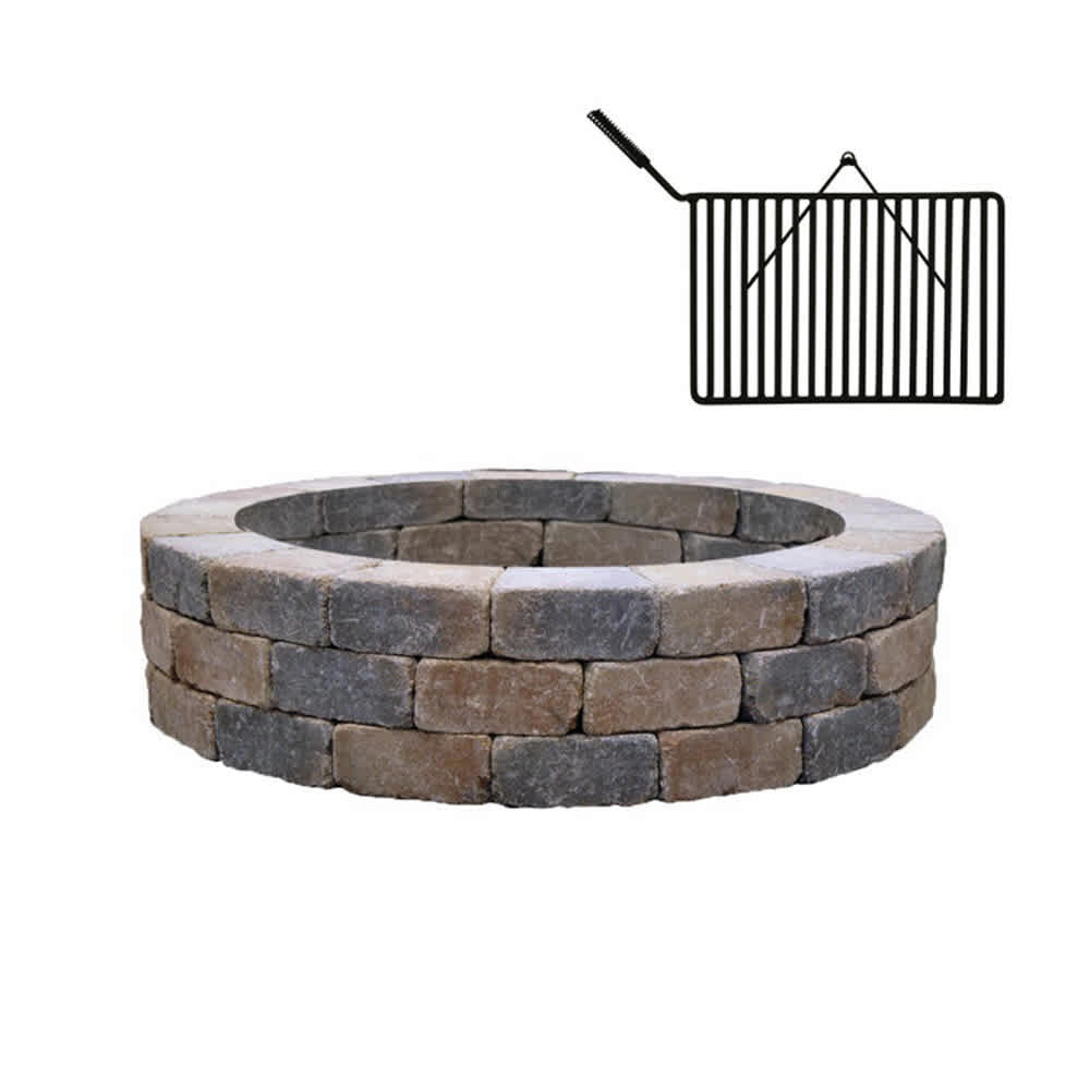 36" x 52" Almond Grove Fire Pit Sunset Firepit Wall Unit | UNPSUNSETFPRNDAG