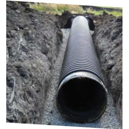 6" x 20'Bell End HDPE Perforated Dual Wall Pipe | DPE0800620AEP