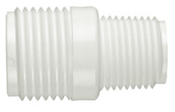 3/4" x 1/2" MHT x MIPT White PVC Irrigation Hose Adapter