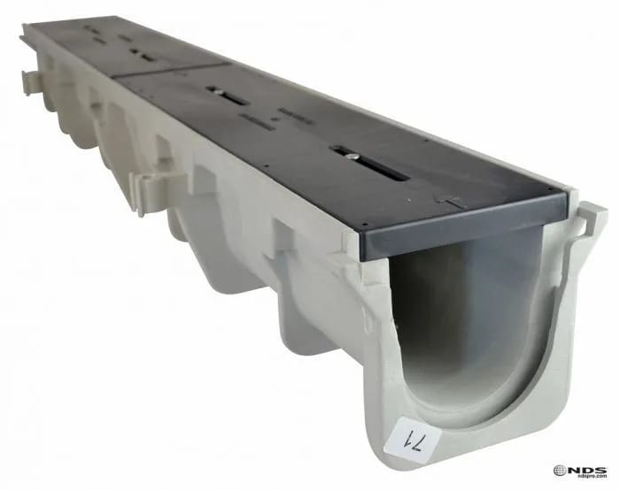6" x 48" Polyethylene Light Gray Deep Channel | NDDDS106