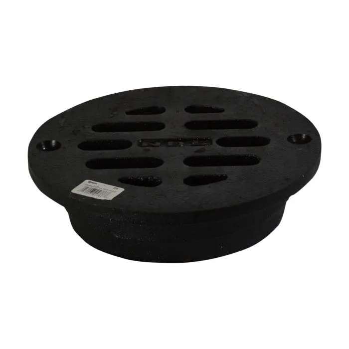 8" Round Ductile Iron Black Duracast Series Flat Inline Grate | NDSD8