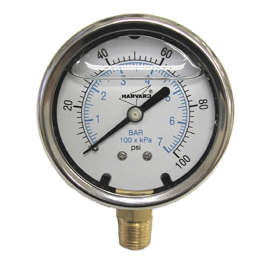 American Granby Liquid Filled Pressure Gauge, MIP Stainless Steel 1/4" | AMGILPG30254LNL