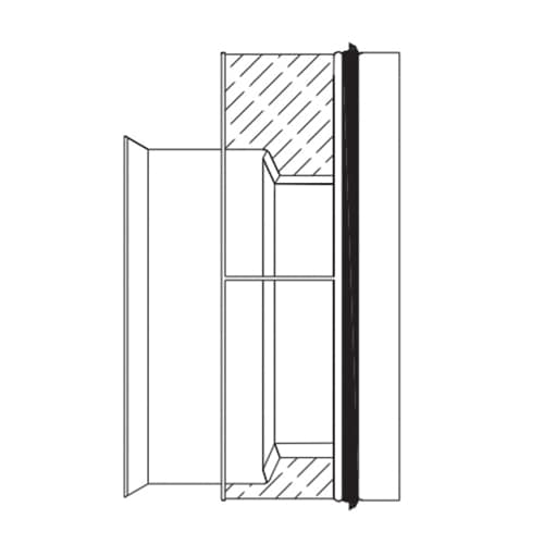 ADS Watertight Reducer, HDPE Injection Molded Dual Wall Multi-Stage N-12 Black, Spigot x Bell-End, 8" x 6" | DFD0876WT