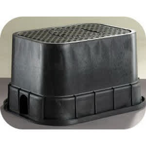 12" x 17" x 12" Rectangular Purple Box Light-Duty Standard with Purple Lid Valve Box | DFW1200D5125C