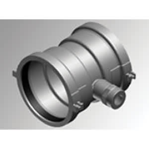 8" x 8" x 3" Gasketed x Gasketed x FNPT Ductile Iron Reducing Tapped Service Tee | HRC808506