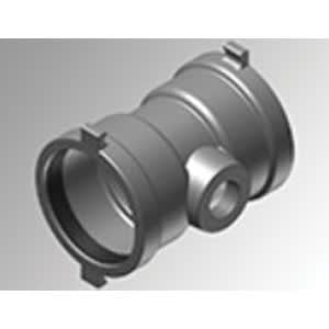 2" Gasketed x Gasketed x FNPT Ductile Iron Tapped Service Tee | HRC801504
