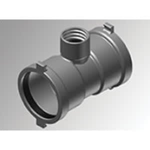 2" Gasketed x Gasketed x Female Swivel 7.8" L Ductile Iron Swivel Tee | HRC8015405