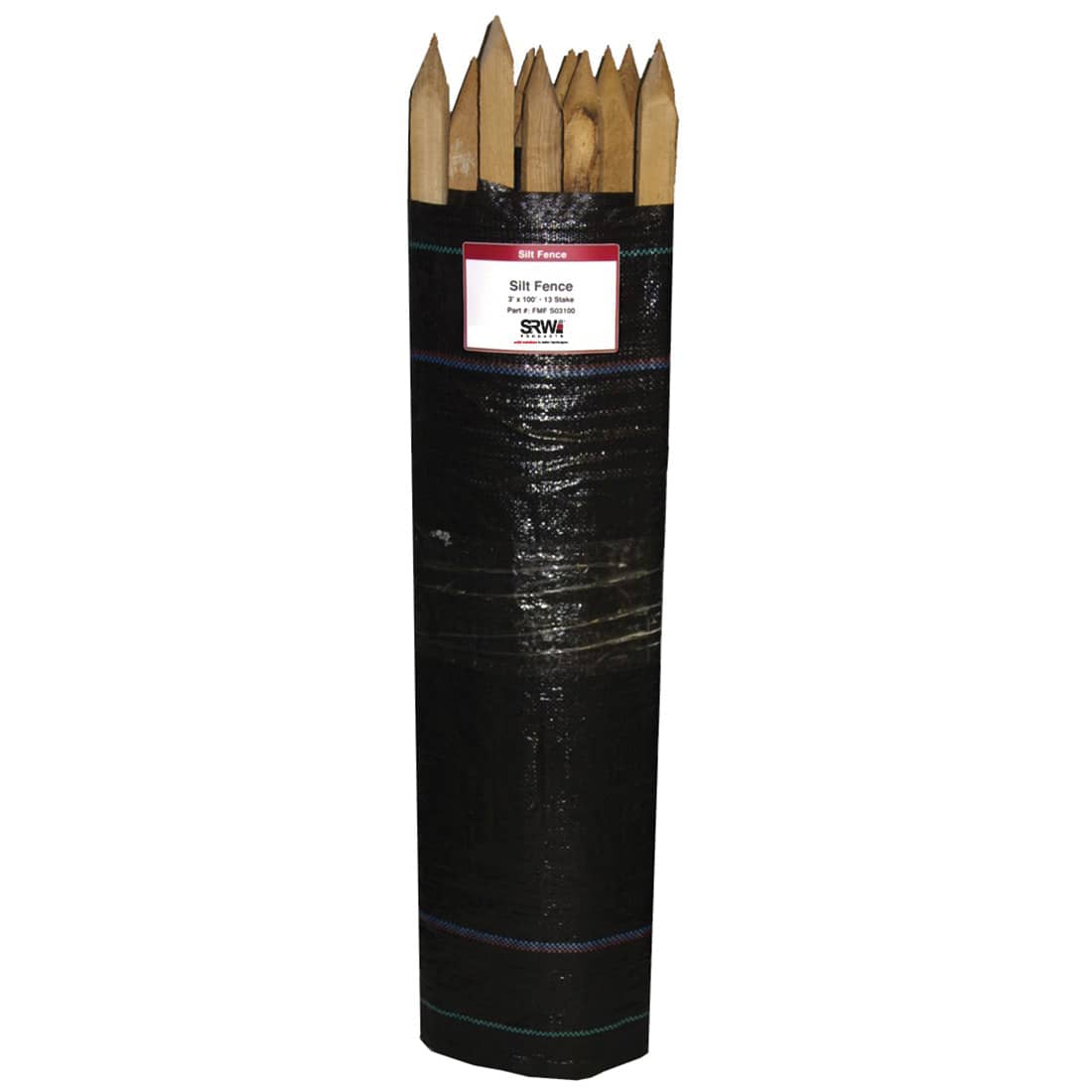 3' x 100' Black Polypropylene Tape Woven Silt Fence | SRWFCMFS03100
