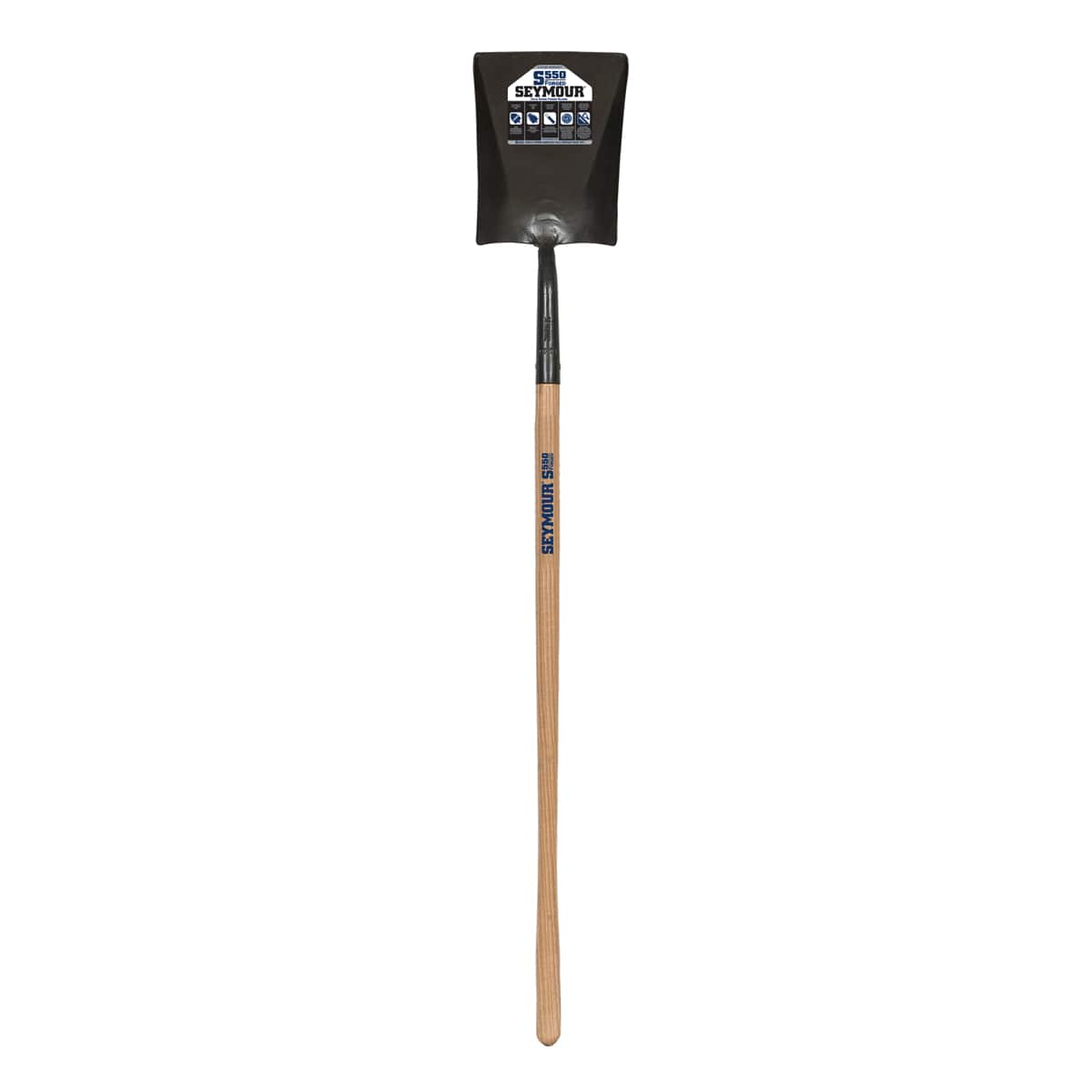 11-1/2" Steel Blade 48" American Ash Wood Handle Forged Square Point Shovel | STR49172