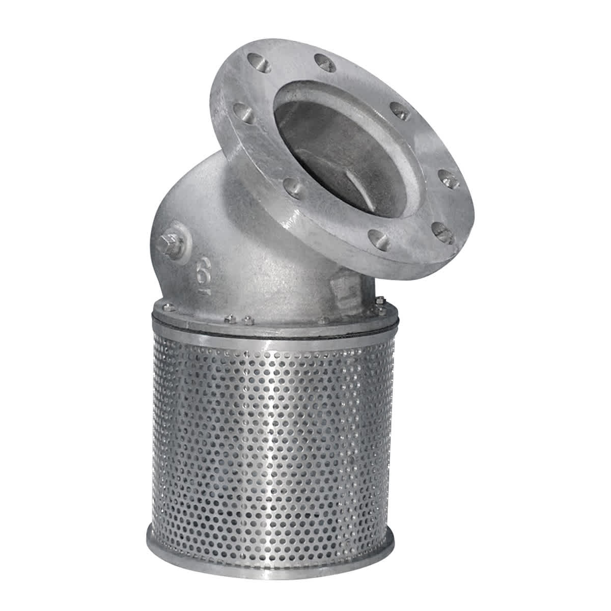 4" Companion Flanged Aluminum 45 Degrees Foot Valve | SURSFV4CF
