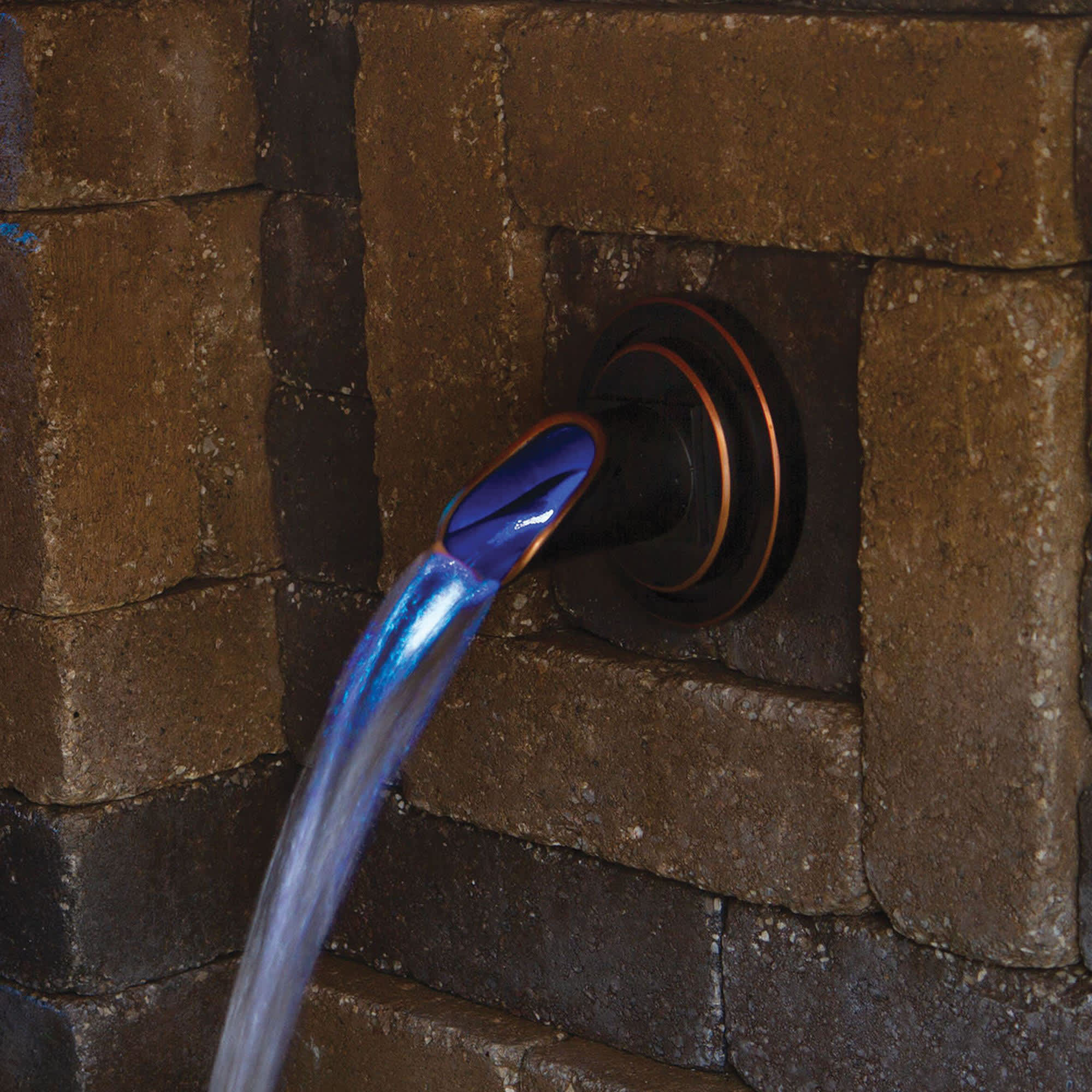 600 gph 5" x 5-3/4" x 5" Bronze For Formal Spillways and Flexible Hardscape Basins Wall Spout | AWGWSRO