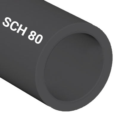 4" X 20' Sch. 80 Gray Bell End PVC Pipe | 040SCH80