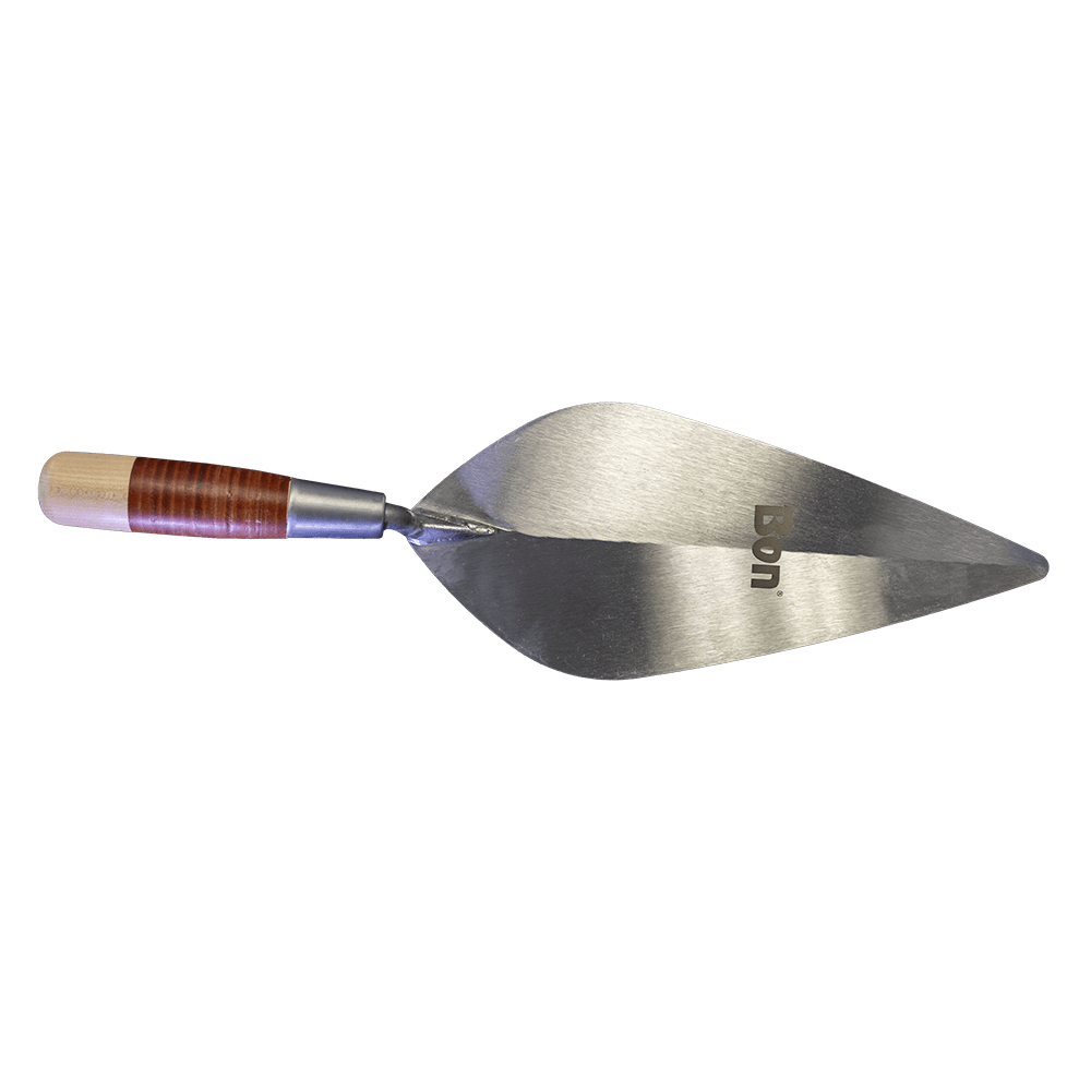 13" Carbon Steel Blade Leather Handle Brick Trowel |  72-295-B9