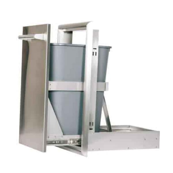 14-3/8" x 18-7/8" x 26-1/4" 304 Stainless Steel Pull Out Single Trash and Recycle Drawer | COYCSTC