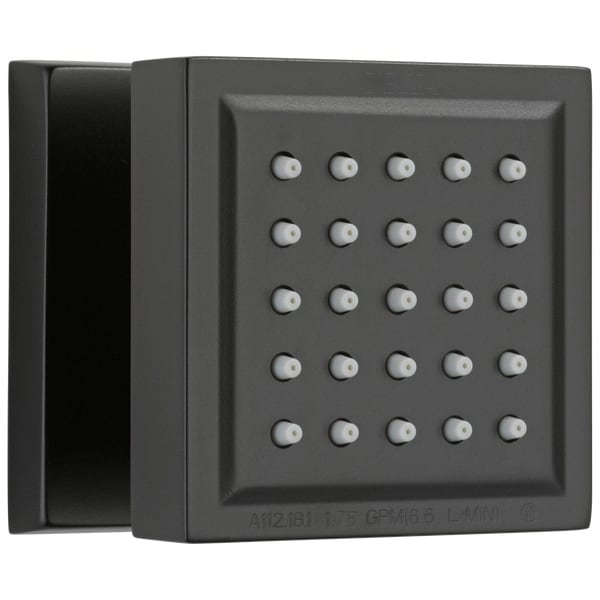 1/2" NPT 2-11/16" x 2-5/32" Brass Matte Black Body Spray | DLT50150BL