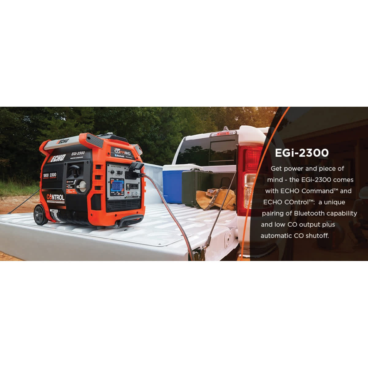 80 cc 120 VAC/5 VDC 2300 W Inverter Generator | ECHEGI2300