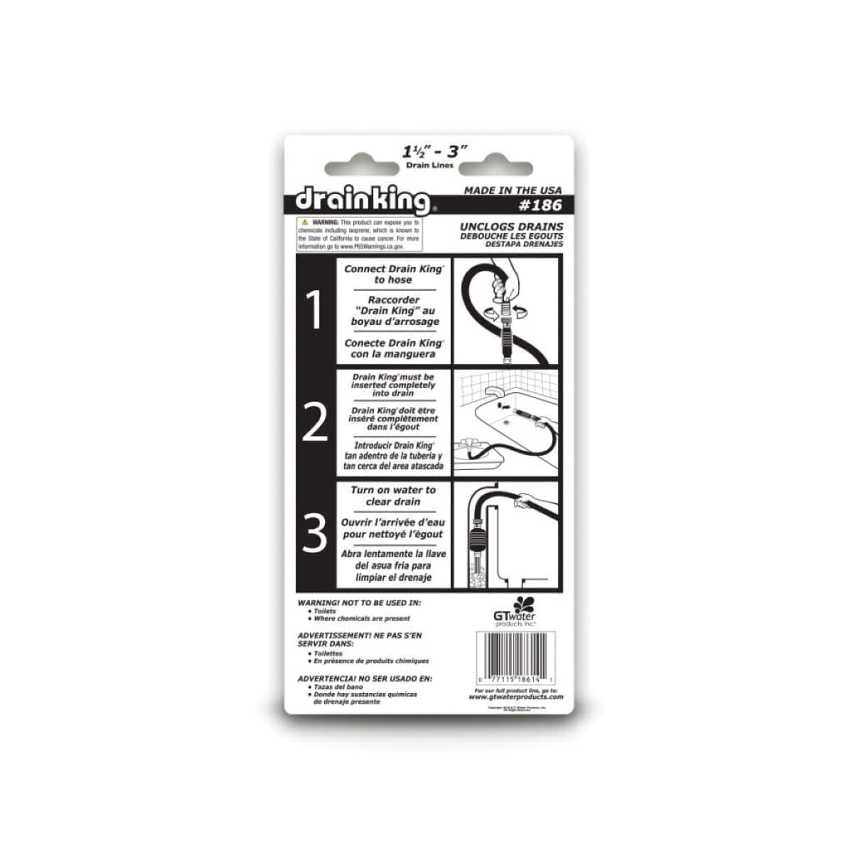 1.5 to 3" Drain Unclogger | GTW186