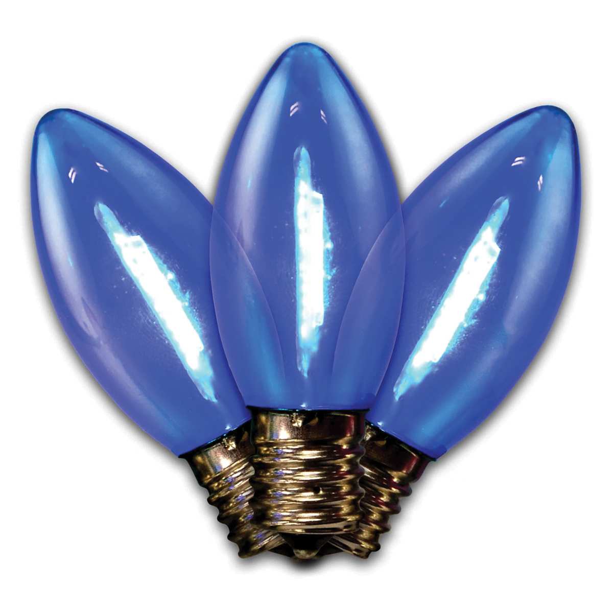 0.8 W E17 C9 LED Smooth Transparent Blue Lamp Filament Bulb | HBLBU25FLDSC9TBL