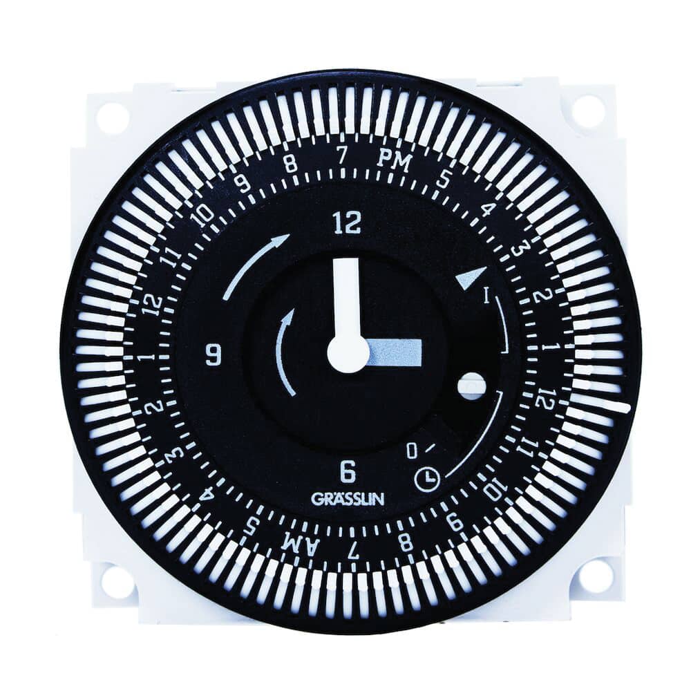 120 VAC 21 A 2-23/64" x 1-1/4" x 2-23/64" 24 hr Electro Mechanical Timer Module | ITMFM1STUZ120