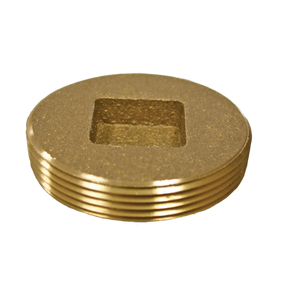 2" MNPT 2-3/8" Brass Southern Code Countersunk Plug | JSCP51200