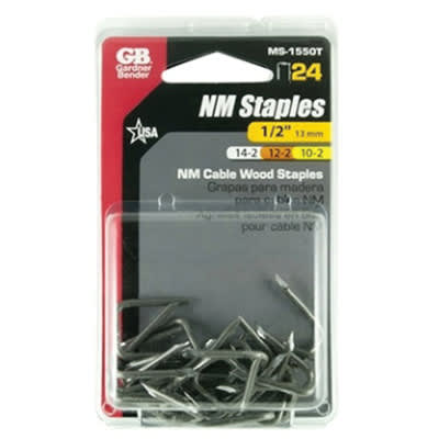9/16" Graphite Metallic Steel Staple | KNGMS1575T