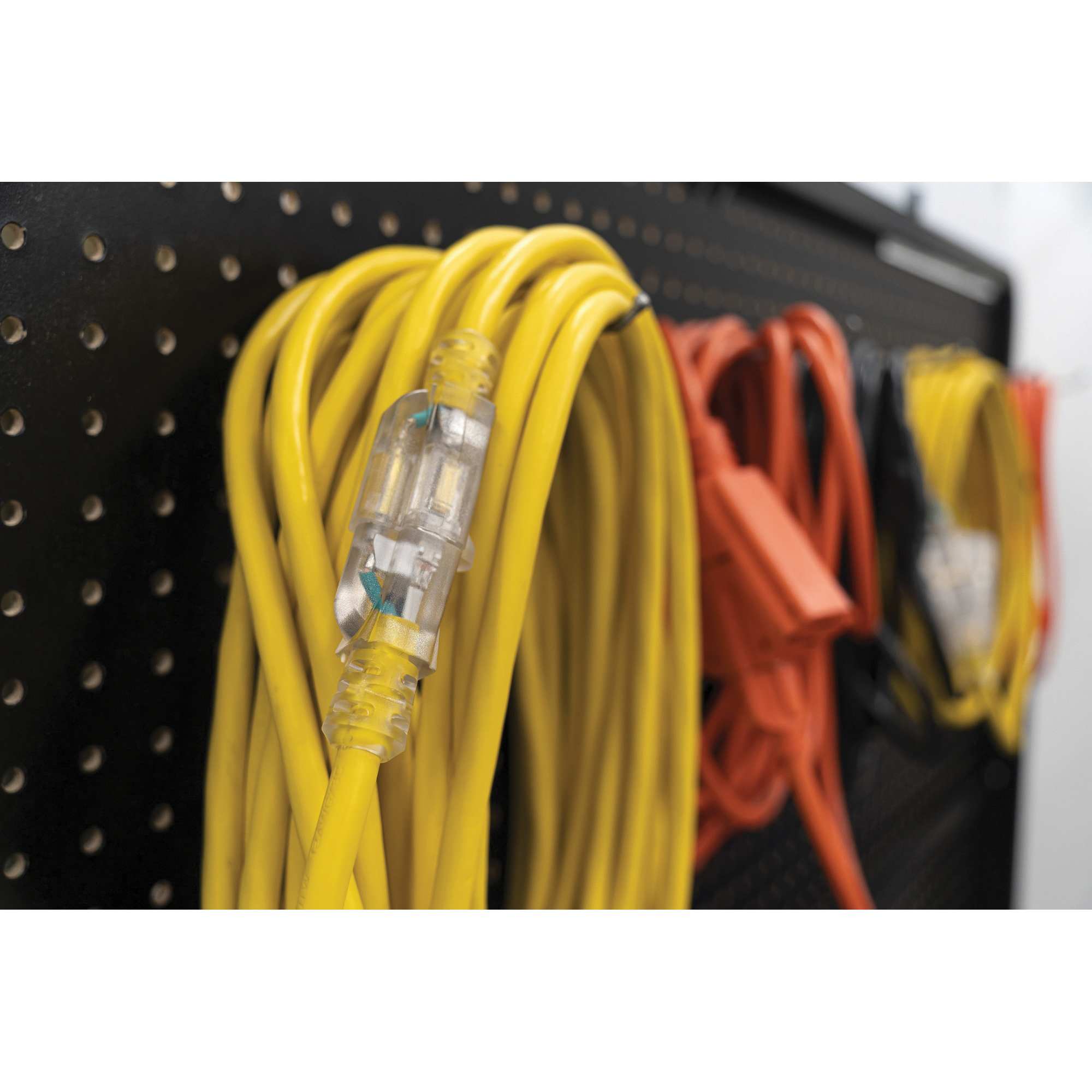 100' 12 ga Yellow Lighted End SJTW Extension Cord | KNGOC100123LT