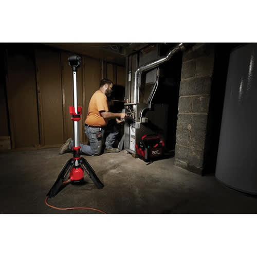 1400 Lumens LED Red Corded Cordless Dual Power Tower Light | MKE213220
