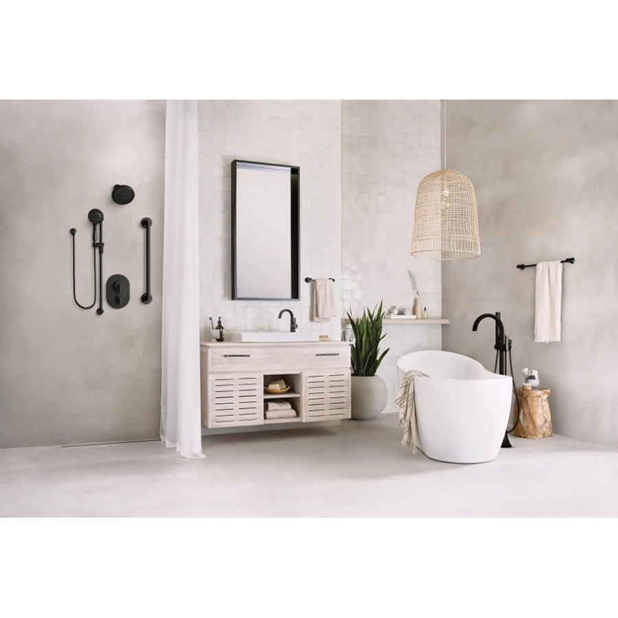 4-1/2" x 9-3/4" Plastic Matte Black Eco-Performance Handheld Shower | MON3670EPBL