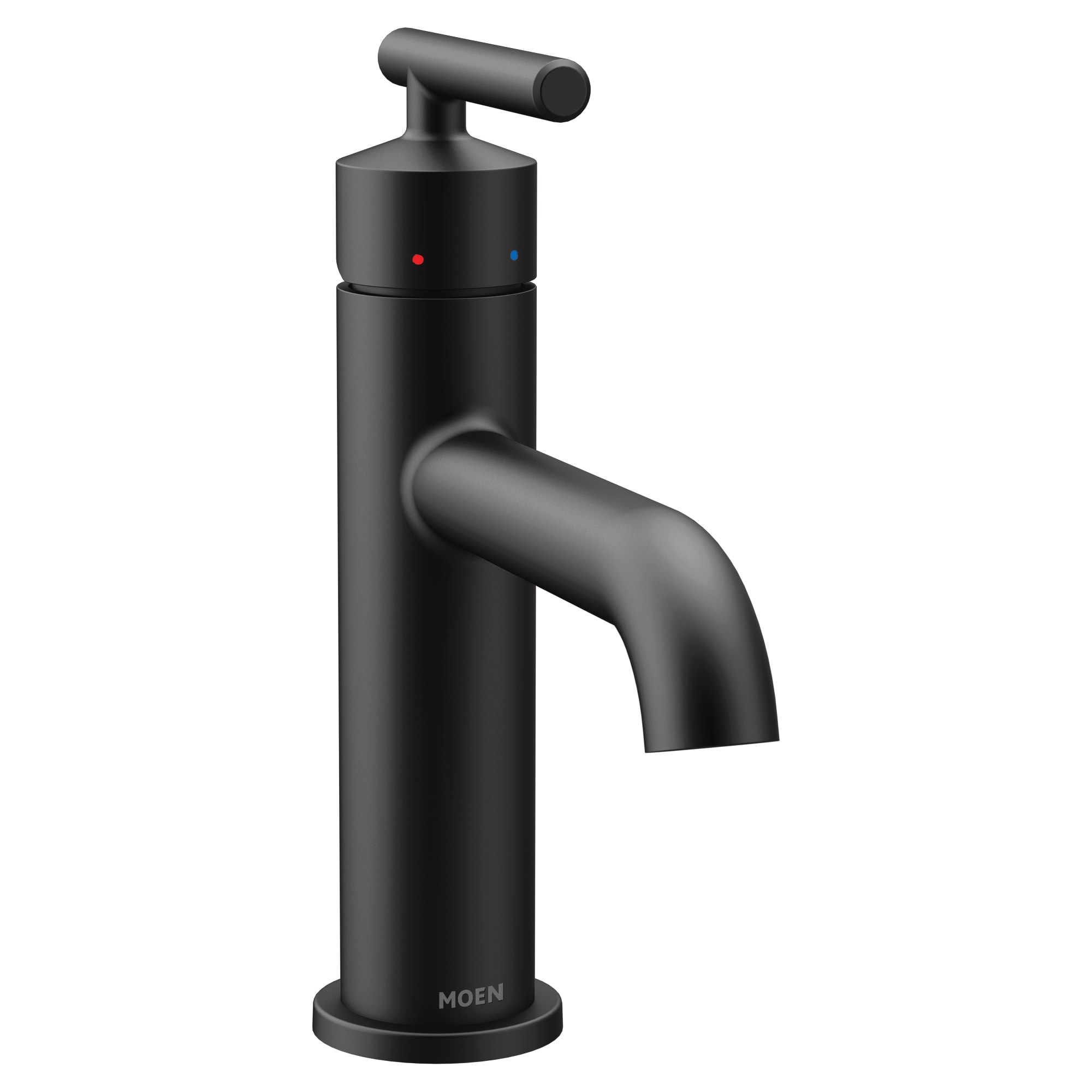 3/8" Compression 6" x 7-15/16" Metal Matte Black 1-Handle High Arc Bathroom Faucet | MON6145BL