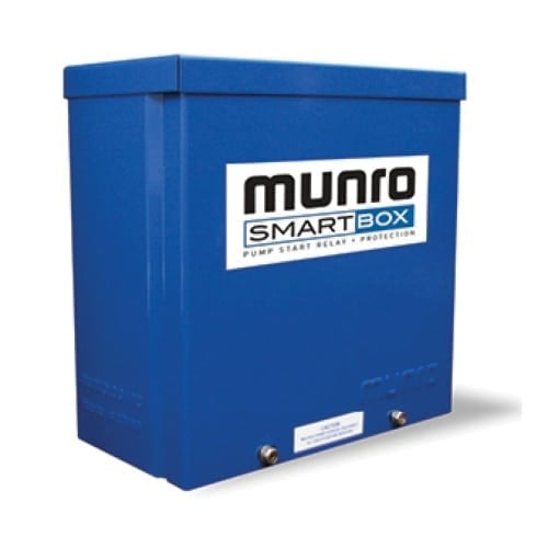 220 VAC 24 VAC Signal 2-5 hp 60 Hz Blue Powder Coated Steel SmartBox 2-Wire Pump Start Relay