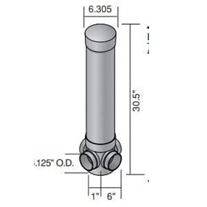 4" ABS Black 3-Piece Diverter Valve | NDS575
