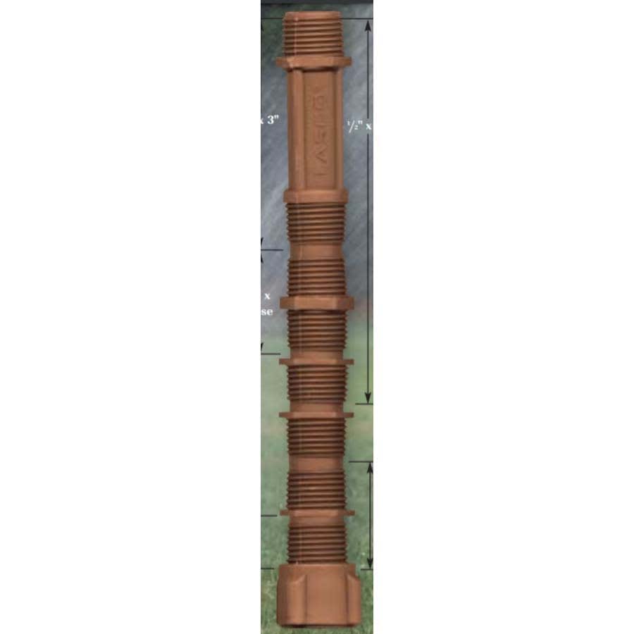 HDPE Nipple 1/2 in. MIPT 6 in. L Brown 7-In-1 Cut-Off | M471-005BR