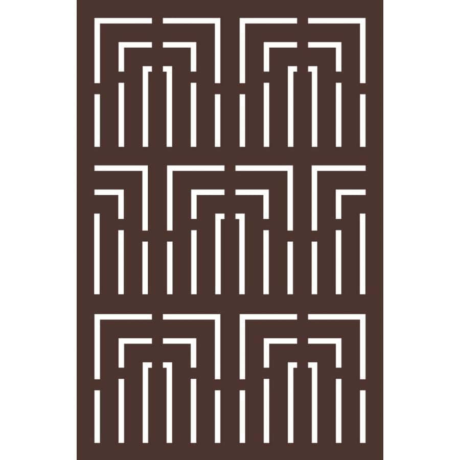 48" x 70" x 5/16" Hardwood Natural Brown 80% Blockout EMPIRE Decorative Fence Panel | OUTUSADSEMP1
