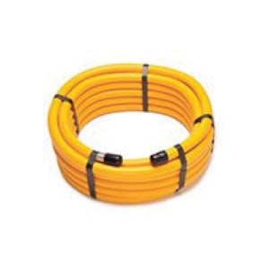3/4" x 50' 304 Stainless Steel Polyethylene Jacket Yellow Flexible Corrugated Tubing | PFXPFCT3450