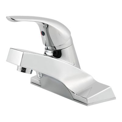 4" 1/2" 6-1/32" x 6-7/16" Metal Polished Chrome Pfirst 1-Handle with Pop-Up Drain Centerset Bathroom Faucet | PPFLG1426000