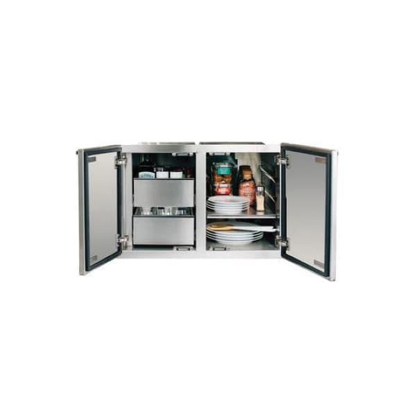 36" 304 Stainless Steel 2-Drawer Dry Storage Pantry and Enclosed Cabinet Combo | SUMSSDP36DC