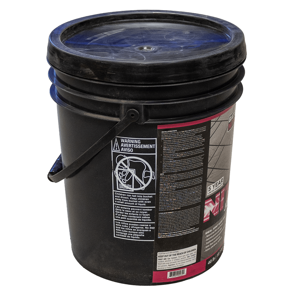 Alliance Designer Products Jointing Sand, 40 Lb Pail Gray 56 Sq-Ft For 3/16" Joint 13.9 Sq-Ft For 3/4" Joint 10.8 Sq-Ft For 1" Joint Coverage | GATORNITRO002