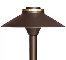 Alliance Lighting Area Light Hat, Aged Brass Frosted Lens 9" x 3.75" | AOLAL750
