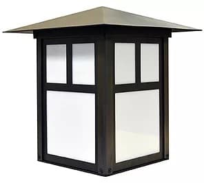 Alliance Outdoor Lighting Post Light, 4W 2900K 250 Lumens Warm White Ceramic Bi-Pin MR-16 LED Aged Solid Brass POST100 Series | AOLPOST100LED4W