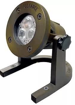 Alliance Outdoor Lighting Underwater Light, Ceramic Bi-Pin Aged Brass UL100 Series No Lamp | AOLUL10050FT