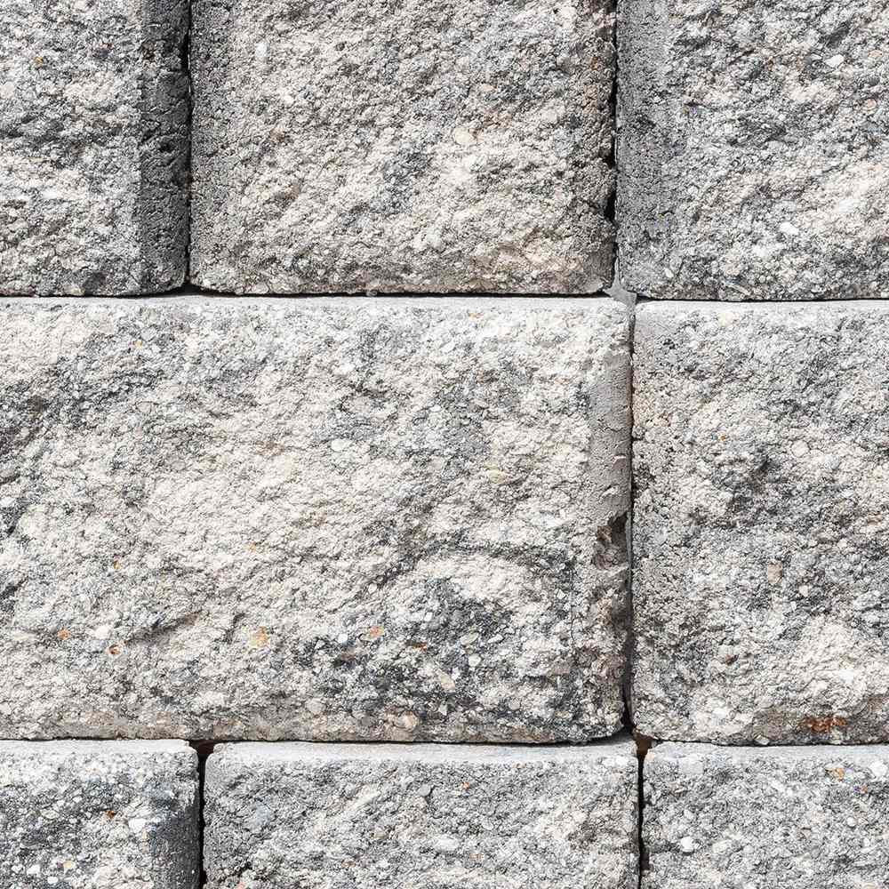 6" x 17-3/4" x 9" Rectangular Lueders Gray Anchor Diamond 9D Legacy Combo Retaining Wall | BEL16203596