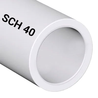 4" x 10' Sch. 40 White PVC DWV Perforated Pressure Pipe