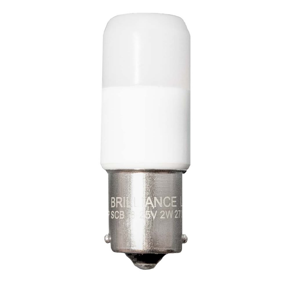 2 W Single Contact Bayonet 84 CRI 230 Lumens 2700K Epistar LED Omni-Directional Low Voltage Sub-Compact Beacon Lamp | BRIBEACONSCB27K