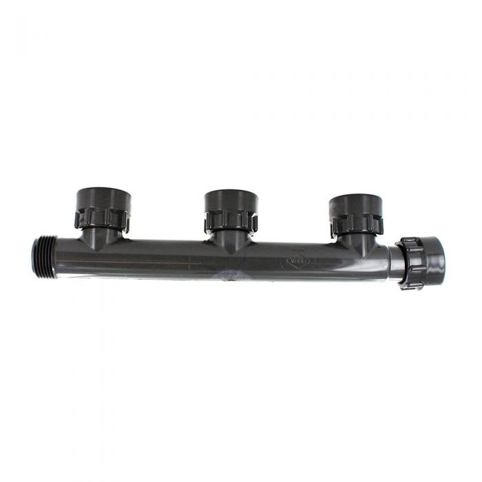 1" Swivel x MIPT x Swivel Gray For (3) Sprinkler Valves Manifold Tee | DUR3010103