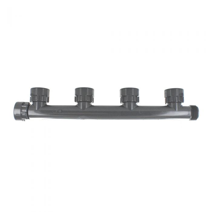 1" Swivel x MIPT x Swivel Gray For (4) Sprinkler Valves Manifold Tee | DUR3010104