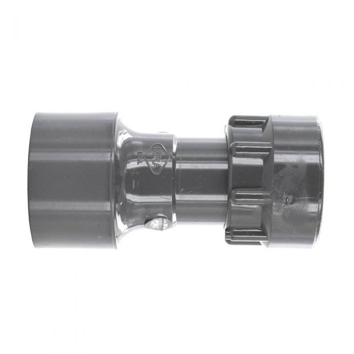 1" Slip x Swivel Gray PVC For 1" or 1-1/4" PVC Pipes Manifold Coupling | DUR329011